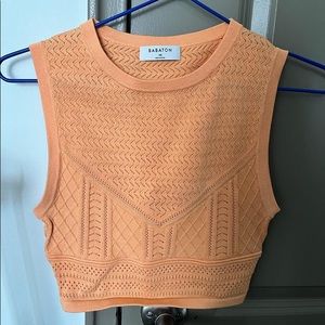 Orange crop top babaton aritzia